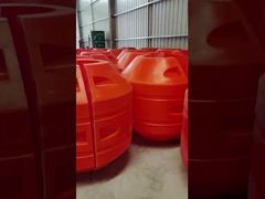 عوامة أنابيب HDPE مقاومة للتآكل على شكل أسطوانة مجلفنة على الساخن للتطبيقات البحرية