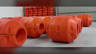 عوامة أنابيب HDPE للتجريف والسلامة البحرية