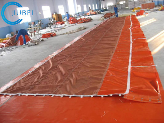 المد والجزر العائمة النفط بوم سياج ماصة النسيج الرغوي المسطح PVC