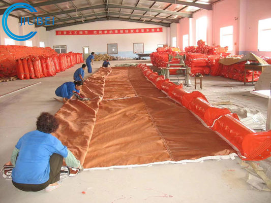 المد والجزر العائمة النفط بوم سياج ماصة النسيج الرغوي المسطح PVC