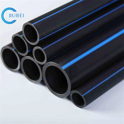 أسود مع خطوط زرقاء PN10 ISO4427 أنابيب HDPE لنظام إمدادات المياه